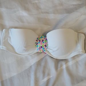 Victoria's Secret White Jeweled Bandeau